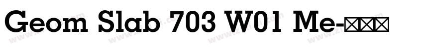 Geom Slab 703 W01 Me字体转换 Geom Slab 703 W01 Me字体转换